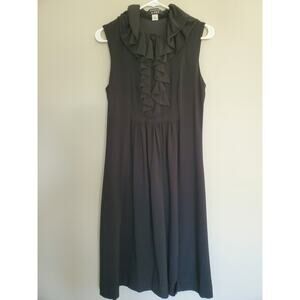 Vintage ABS Black Ruffle Mini Dress